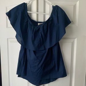 Michael Kors ruffle off shoulder blouse
